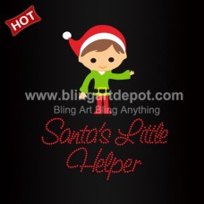 Santa's Litter Helper Rhinestone Transfers Printable Tranfers
